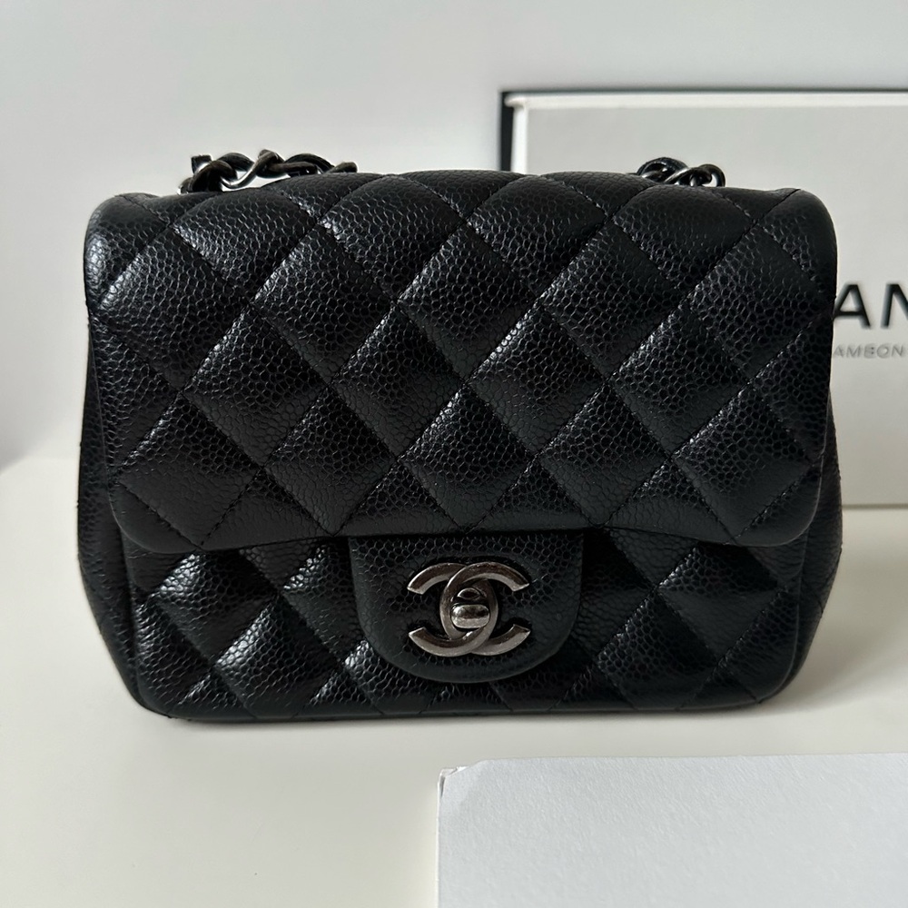Chanel Mini Square caviar bag